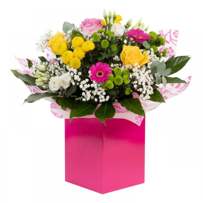 Mamma Mia - Make their day with this bright and vibrant collection of flowers, beautifully presented in a gift box / bag. 